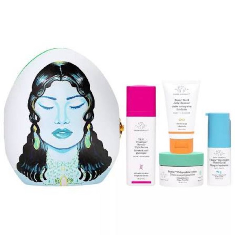 New in Box Drunk Elephant Saving Face Resurfacing Skincare Kit The P.M. Routine